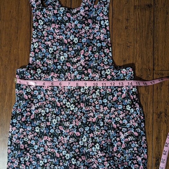 Zara Pastel Floral Print Dungarees Overalls NEW Small - Picture 11 of 11